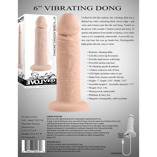 Evolved 6in Girthy Vibrat Dong Light - Power & Performance