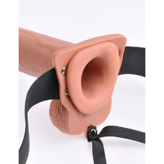 Fetish Fantasy 10 in Holl Rechargeable Strap-on Remote Tan - Material Feel & Compatibility
