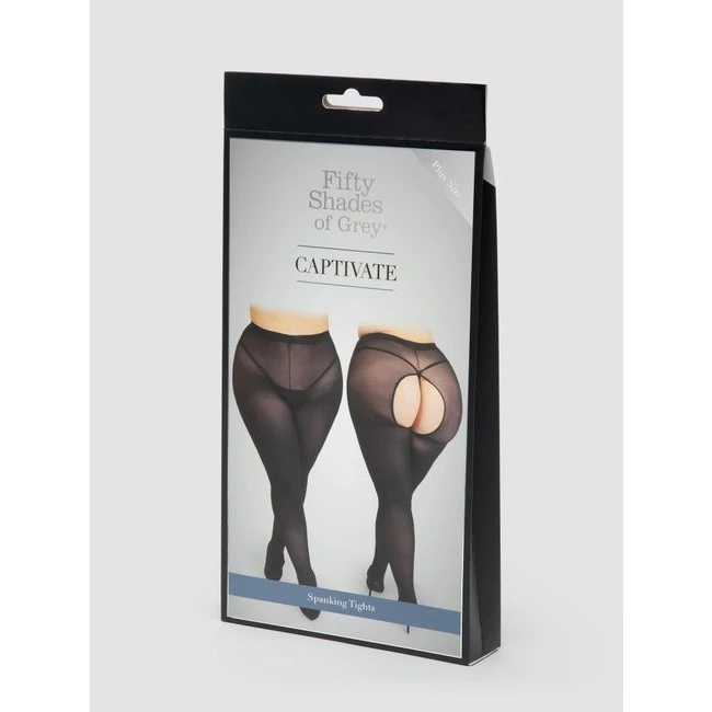 Fifty Shades Captivate Pl Size Black Spanking Tights O/s Queen - Fit & Sizing