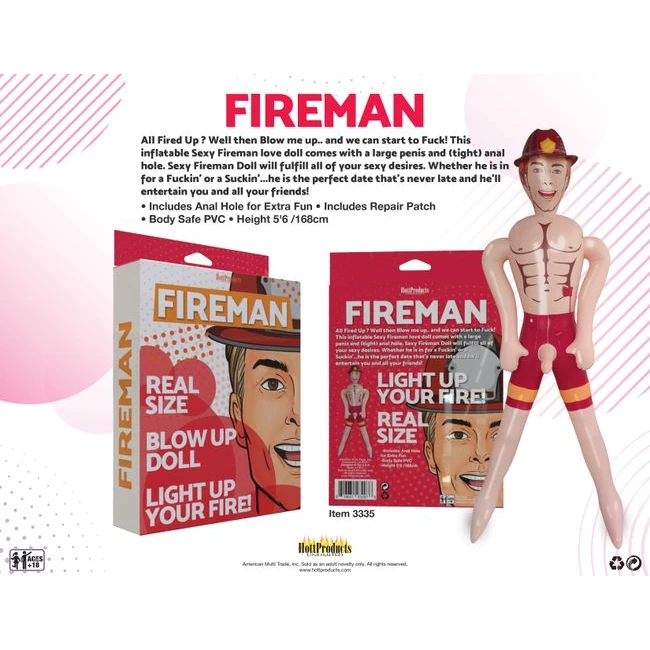 Fireman Inflatable Love D - Key Details