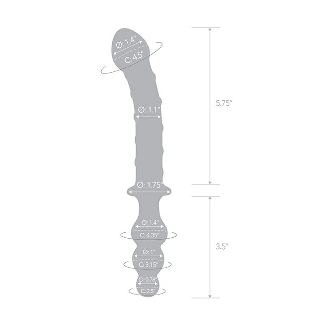 Glas 10 Twister Dual-end Dildo " - Size & Fit