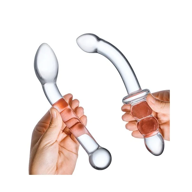 Glas 2pc G-spot Pleasure Dildo Set - Vibration Modes