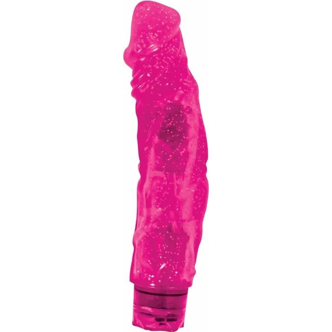 Glitter Gelle Hunk 10 Fun Pink - Experience the Glitter Gelle Hunk Pink 10 Function Vibrator