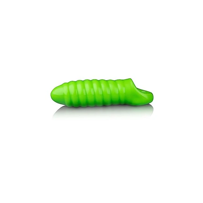Glow Swirl Thick Stretchy Penis Sleeve Glow in the Dark - Internal Texture & Stimulation