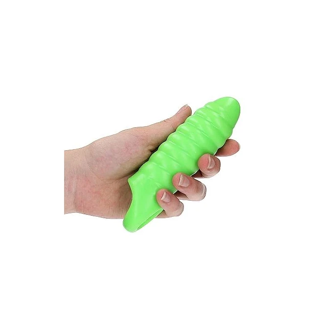 Glow Swirl Thick Stretchy Penis Sleeve Glow in the Dark - Grip & Control
