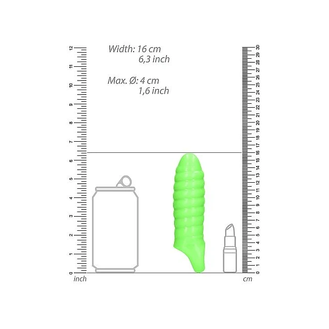 Glow Swirl Thick Stretchy Penis Sleeve Glow in the Dark - Material Feel & Functionality