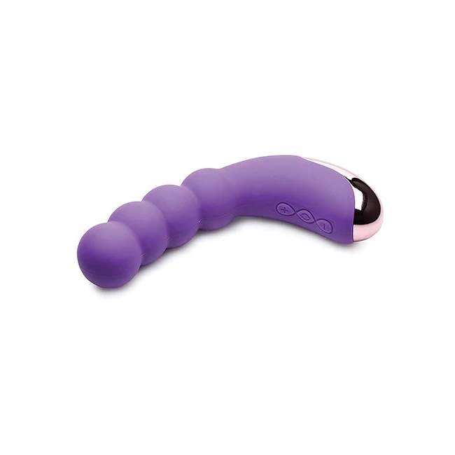 Gossip Silicone Beaded G- Rechargeable Vibrator Violet - Design and Materials
