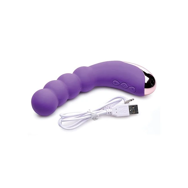 Gossip Silicone Beaded G- Rechargeable Vibrator Violet - How It Feels