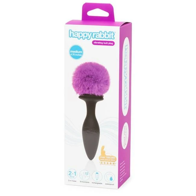 Happy Rabbit Medium Bunny Butt Plug - Vibration Modes and Power