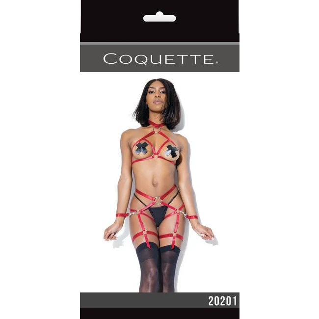 Harness Top & Crotchless Merlot O/s - Fabric & Feel