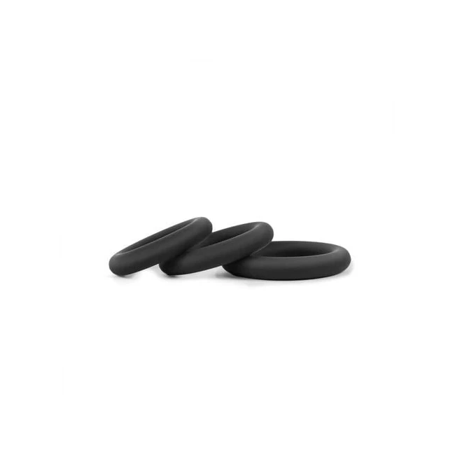 Hombre Snug Fit Silicone c-ring 3 Pk Charcoal - Material Feel