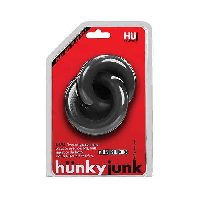 Hunkyjunk Duo Linked Cock Rings Tar - Materials