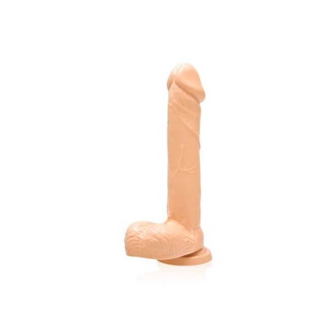 Ignite Cock W/balls 8in F W/suction Cup - Shape & Texture