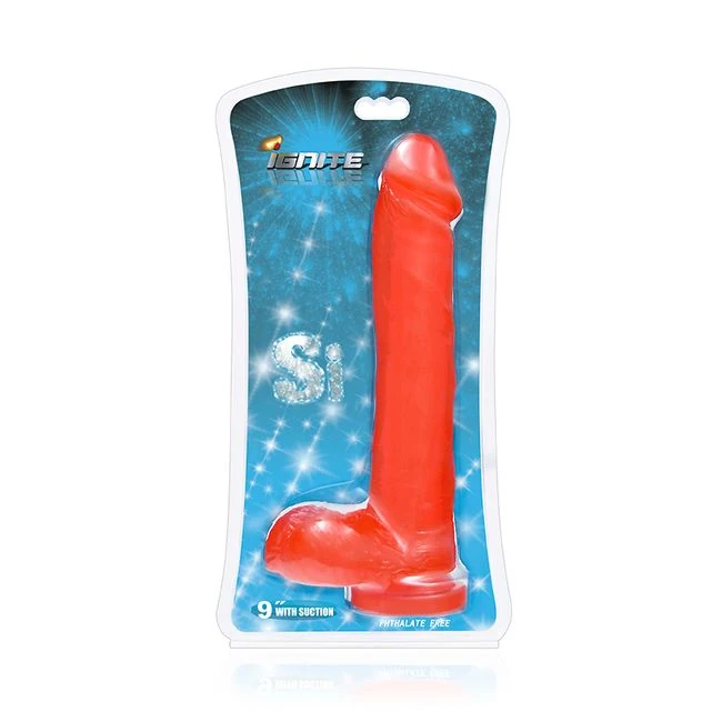 Ignite Cock W/balls 9in R Suction Cup - Material and Safety