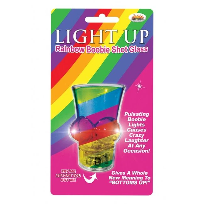 Light Up Rainbow Boobie Shot Glass - How It Feels