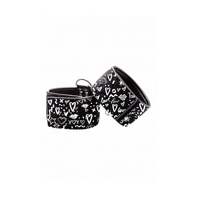 Love Street Art Fashion Printed Hand Cuffs Black - Build & Quality