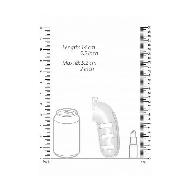 Mancage Chastity 5.5in C Plug Model 12 Transparent - Design & Construction