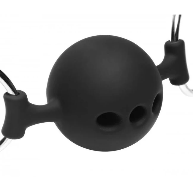 Master Series Ball Gag Silicone with Nipple Clamps - Hardware & Fasteners