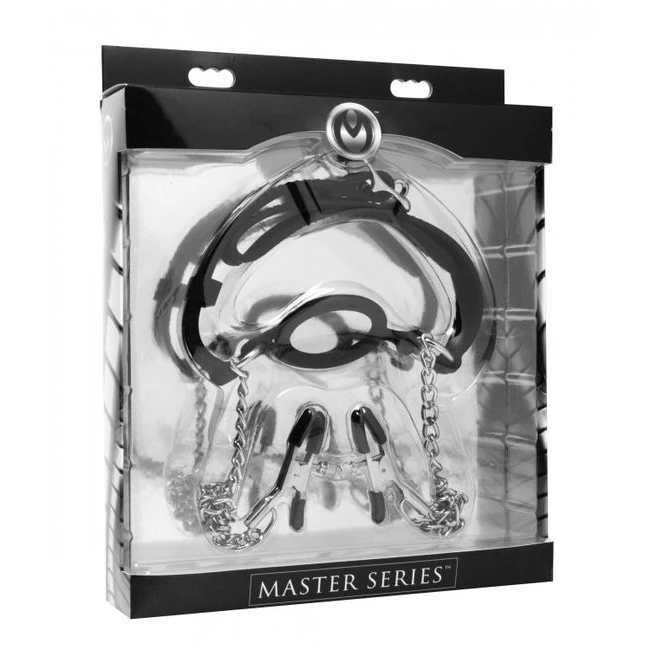 Master Series Mutiny O-ri Gag W/ Nipple Clamps - Hardware & Fasteners