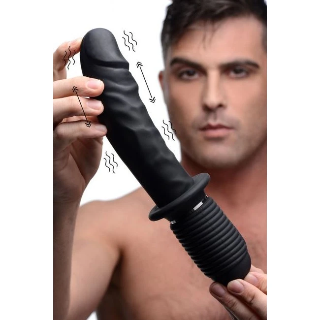 Master Series Power Pound Vibrating & Thrusting Dildo - Measurements