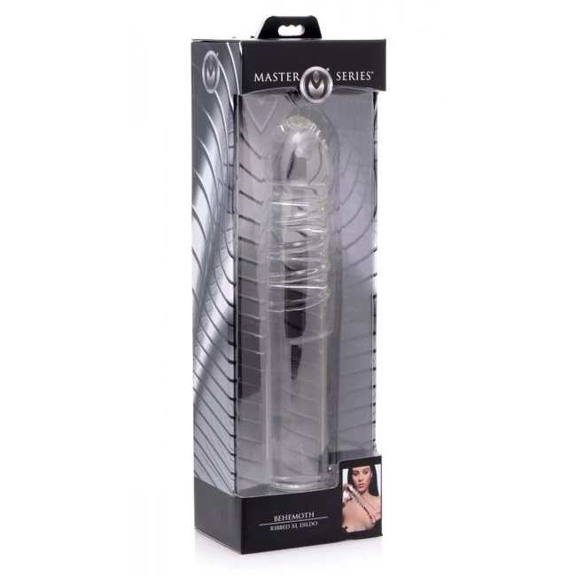 Master Series Ribbed Glas Dildo - Temperature Play & Maintenance