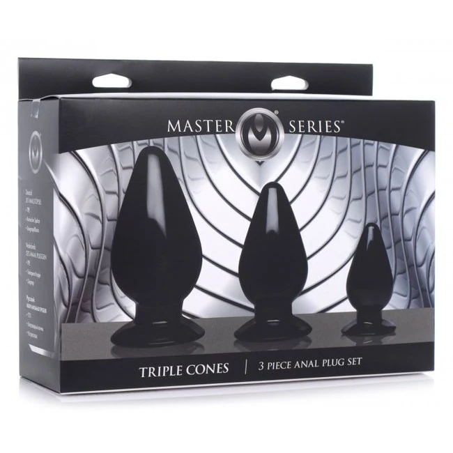 Master Series Triple Cone Anal Plug Set - Variations & Aesthetic Options