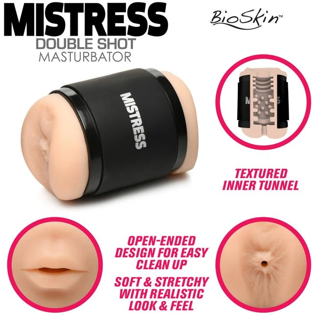 Mistress Double Shot Ass Mouth Light - Material & Feel