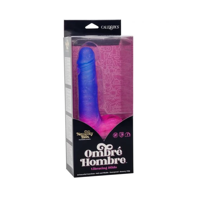 Naughty Bits Ombre Hombre Vibrating Dildo - Vibration Modes