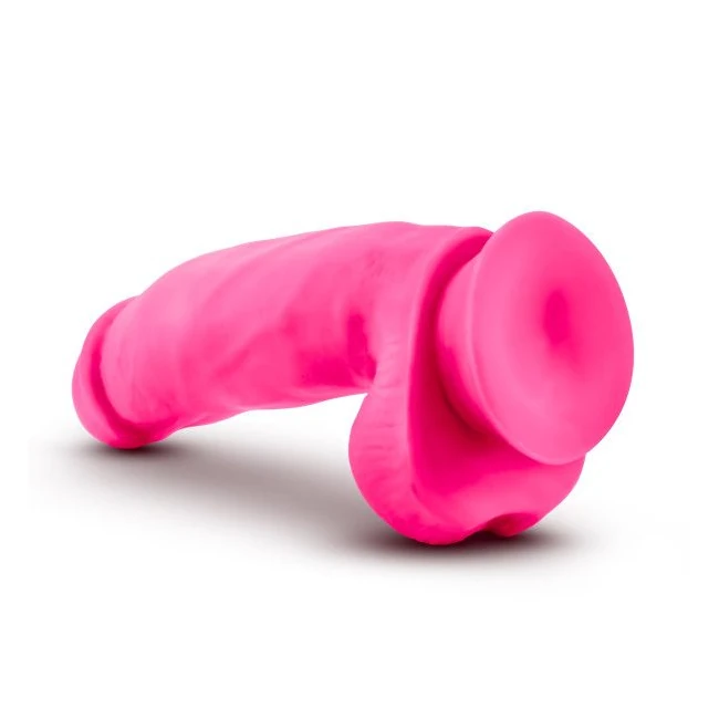Neo Elite 7in Silicone Du Density Cock W/ Balls Neon Pink - Versatility & Compatibility