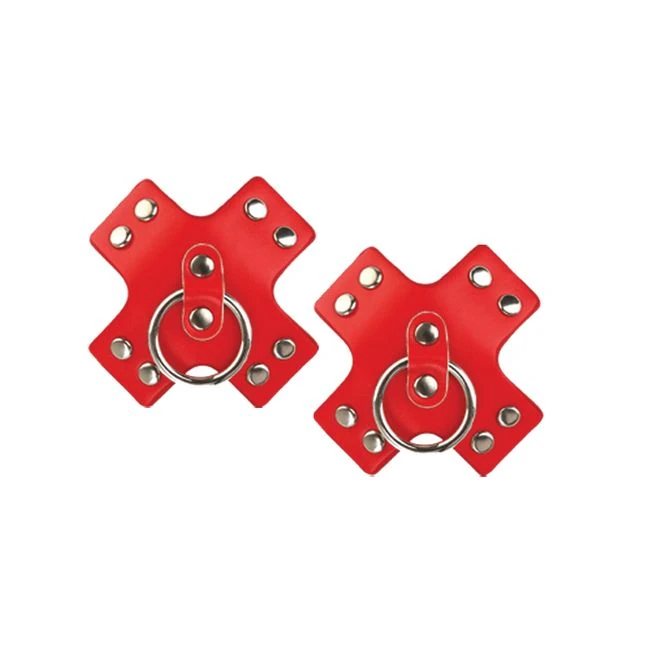 Nipplicious Seducer Leath Pasties W/ Ring - Hardware & Fasteners