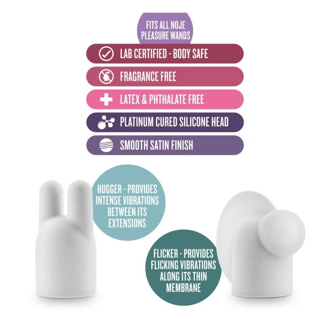 Noje Pleasure Wand Heads Hugger & Flicker - Power & Performance