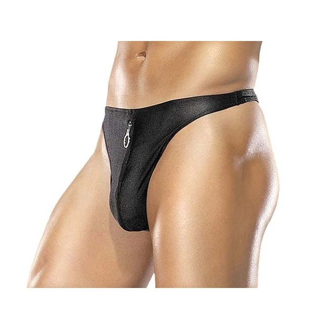 Nylon/spandex Zipper Thon Black S/m - Fabric & Feel
