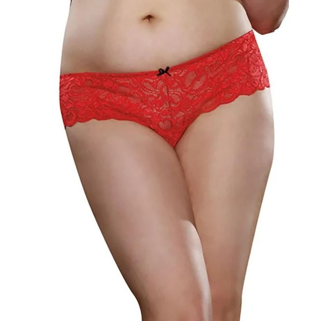 Open Crotch Lace Boy Shor/2x - Fit & Sizing
