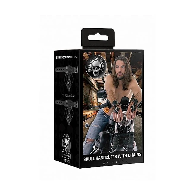 Ouch! Skulls & Bones Hand W/ Skulls & Chains Black - Comfort & Fit