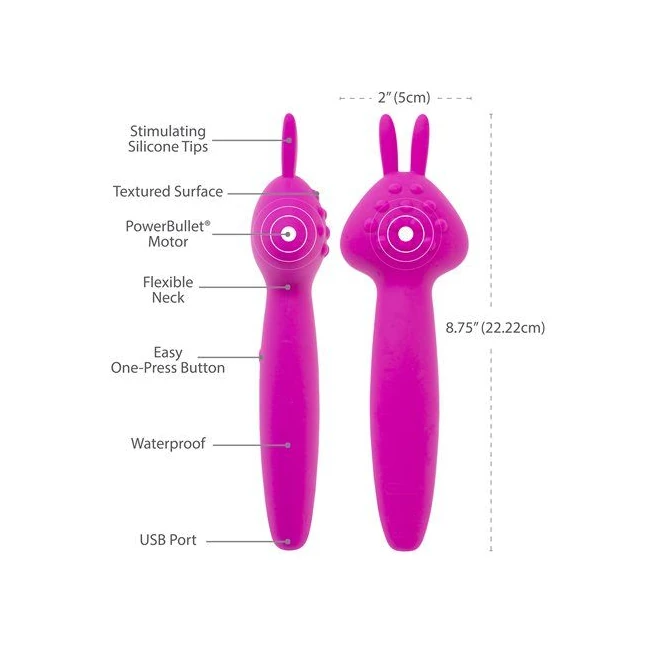 Palmpower Vibez Rabbit Wa Fuchsia - Vibration Modes and Sensations
