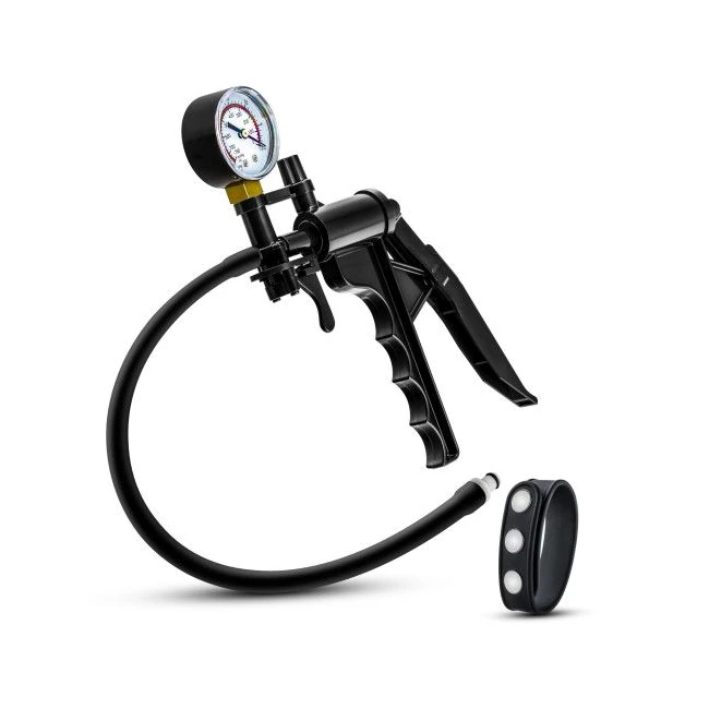 Performance Gauge Pump Pi W/ Silicone Tubing & Silicone Cock Strap Black - Shape, Design, and Features