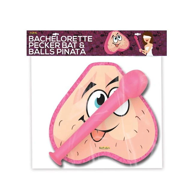 Pink Pecker Bat & Ball Ba Pinata Combo Pack - Overview