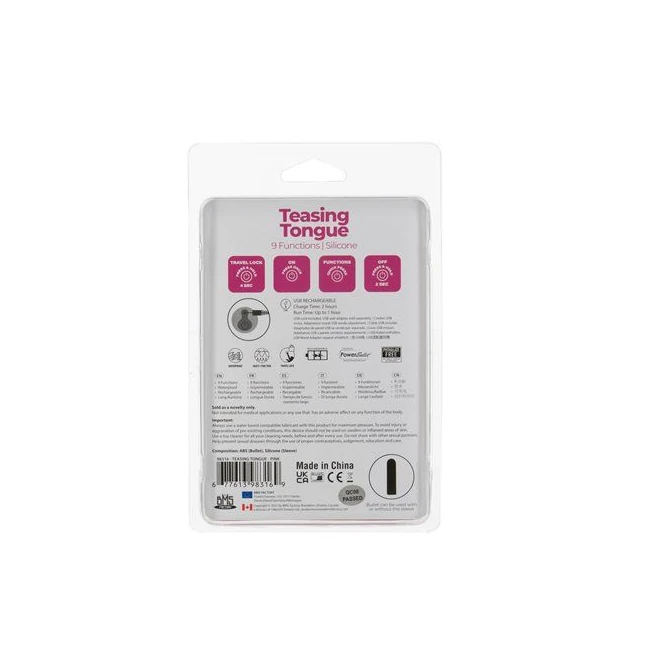 Power Bullet Teasing Tong Pink - Power Bullet Teasing Tongue Pink by BMS Enterprises