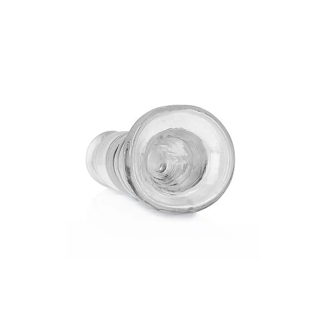 Realrock Curvy Dildo or B Plug 5.5in Transparent - Experience Crystal Clear Climax