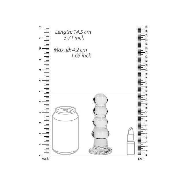 Realrock Curvy Dildo or B Plug 5.5in Transparent - Physical Features & Versatility
