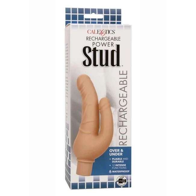 Rechargeable Power Stud Over & Under - Experience Deep Dual Penetration with the Rechargeable Power Stud Over & Under