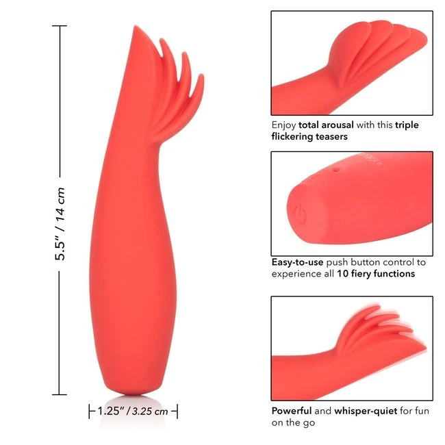Red Hot Blaze Clitoral Flickering Massager - Vibration Modes