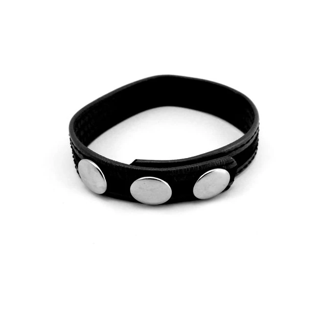 Ring Leather 3 Snaps Blac - Hardware & Fasteners