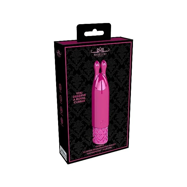 Royal Gems Twinkle Silico Bullet Rechargeable Pink - Experience Regal Pleasure with the Royal Gems Twinkle Silico Bullet