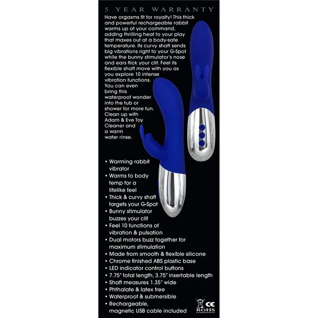 Royal Rabbit Warming Vibr - Experience the Royal Rabbit Warming Vibrator