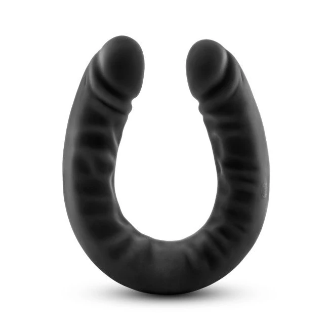 Ruse 18 Silicone Double Headed Dildo Black " - Shape & Texture