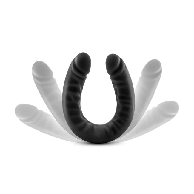 Ruse 18 Silicone Double Headed Dildo Black " - Size & Fit
