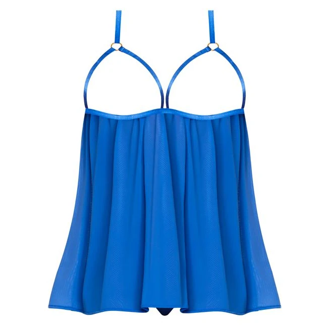 Sassy Cupless Babydoll & Set Cobalt - Care Instructions