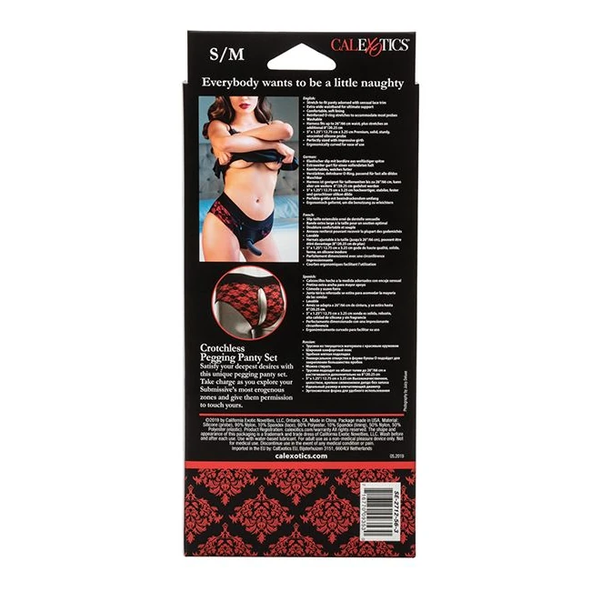 Scandal Crotchless Peggin Panty Set - Experience Erotic Role Reversal with the Scandal Crotchless Pegging Panty Set