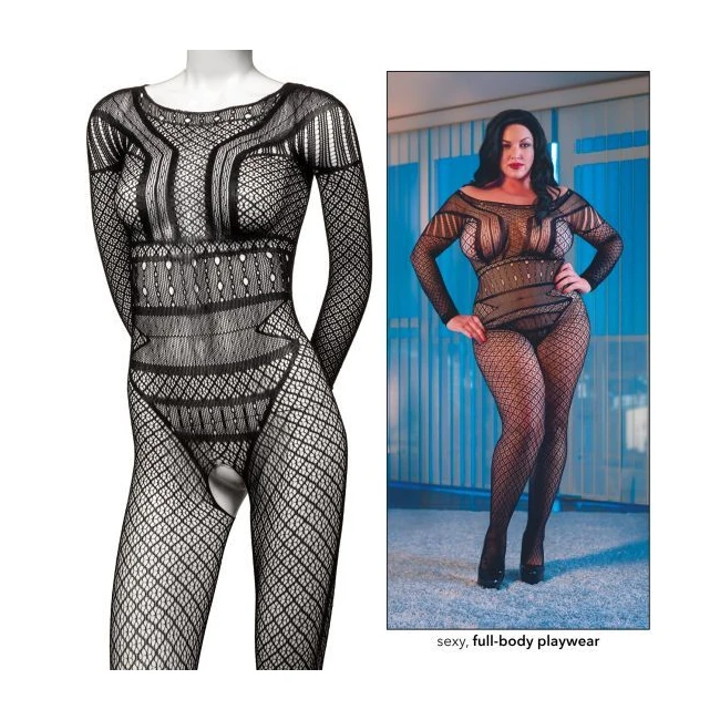Scandal Plus Size Full Le Lace Body Suit - Specifications